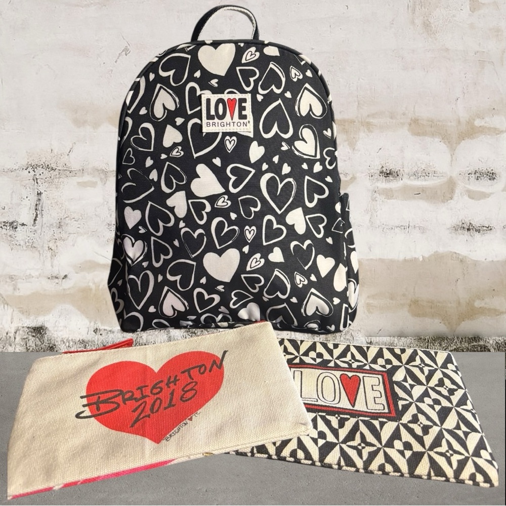 Brighton NWT Limited Edition ENDLESS LOVE Backpack with 2 Pouches/Cases